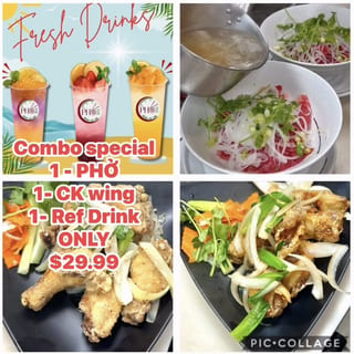 CB1. PHO - CK Wings - Rf- Drink Combo