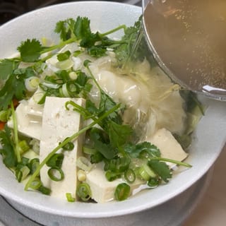 VT5. PHO Vegetable Mix Steam Tofu (Vegies Broth)