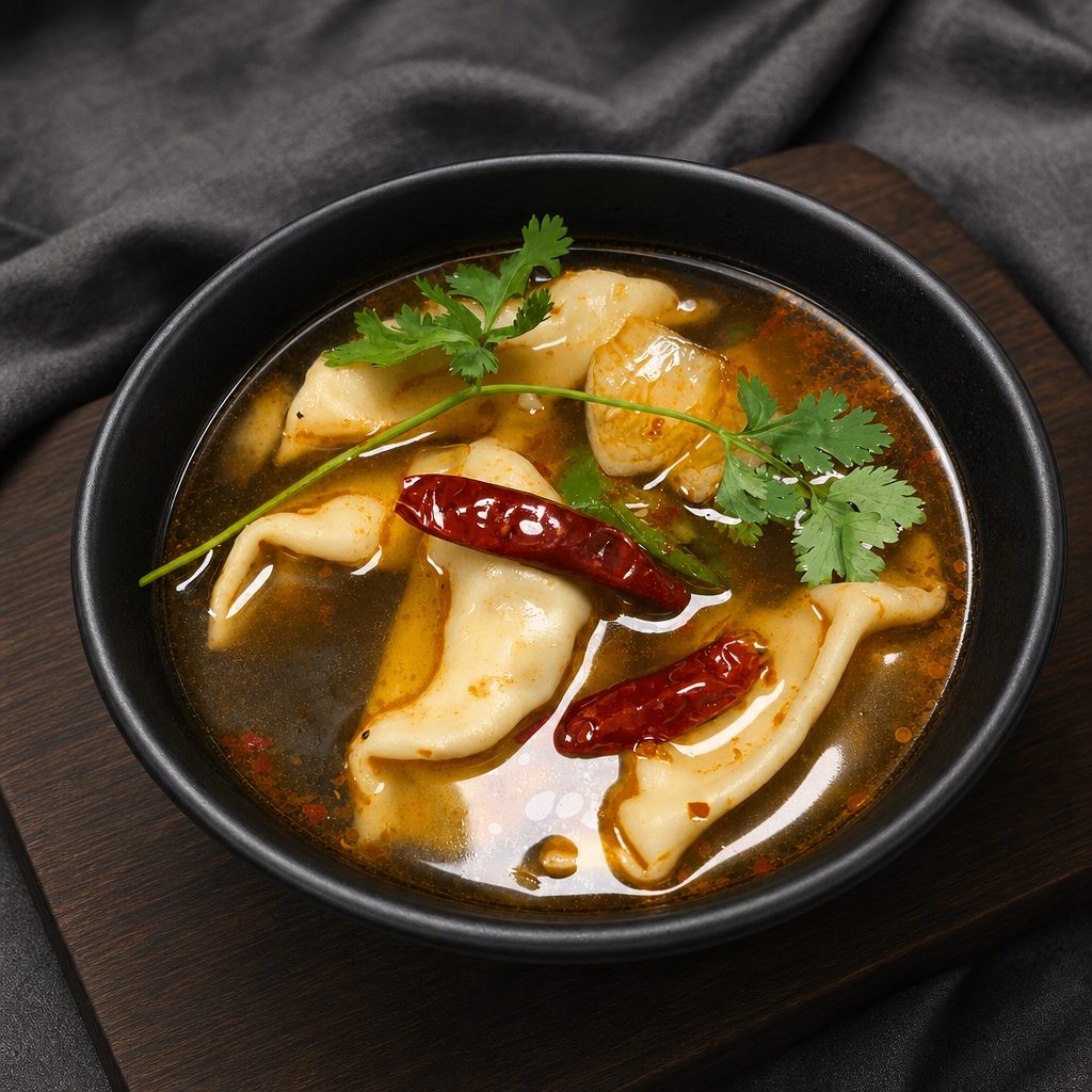 A16. Spicy Dumplings Soup.