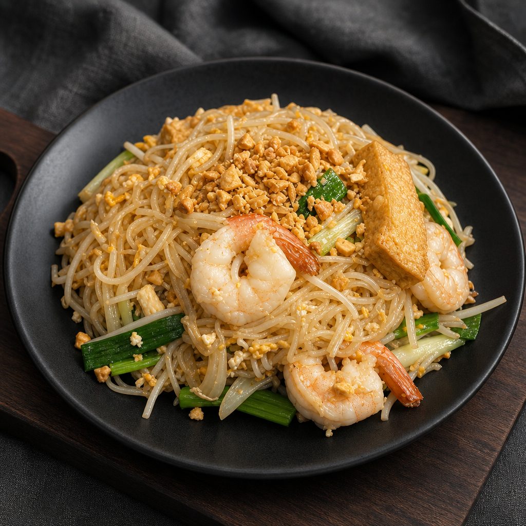 CS2.Vietnamese Fresh Noodle (Egg, Carrot, Bean Sprout, Yellow Green Onion, Peanut).