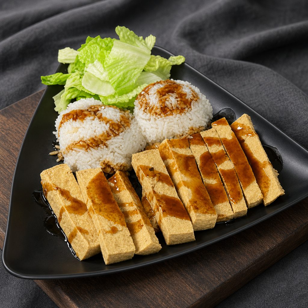 TR5. Fried Tofu Teriyaki.