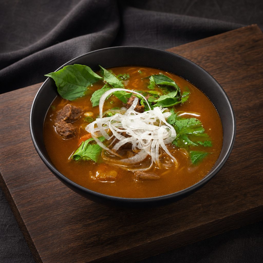 CS12. Beef Stew Noodle Soup (Hu Tiu Bo Kho).