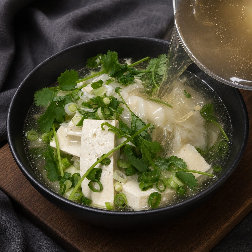 VT5. PHO Vegetable Mix Steam Tofu (Veggies Broth).