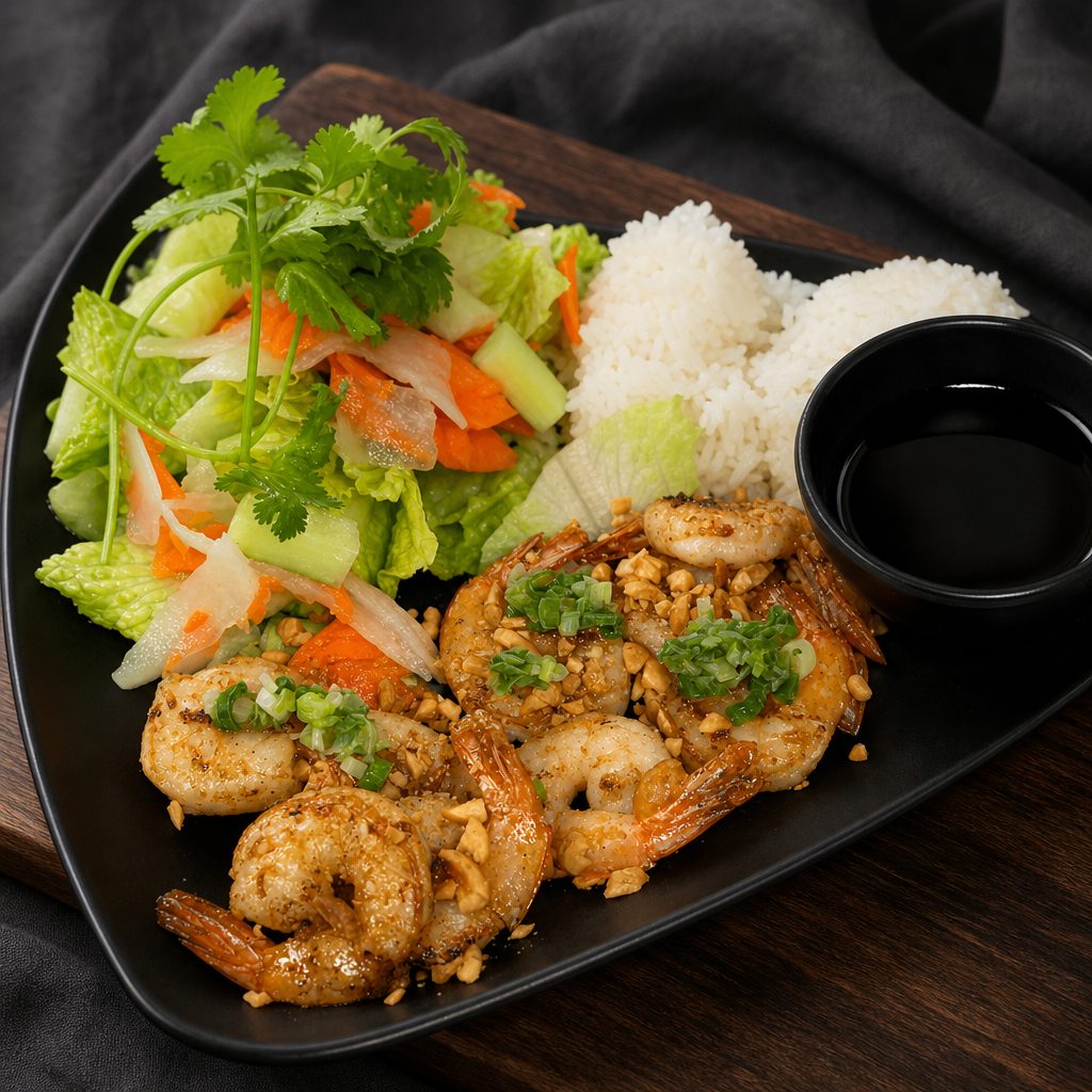 RD4. GRILLED PRAWNS Rice Dish (Com Tom Nuong).