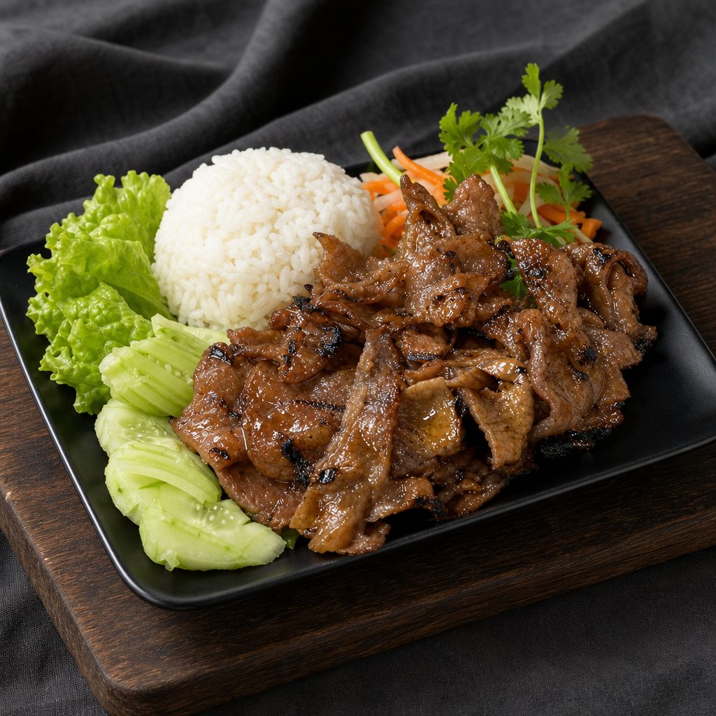 RD3. Grilled Beef Rice Dish (Com Bo Nuong).