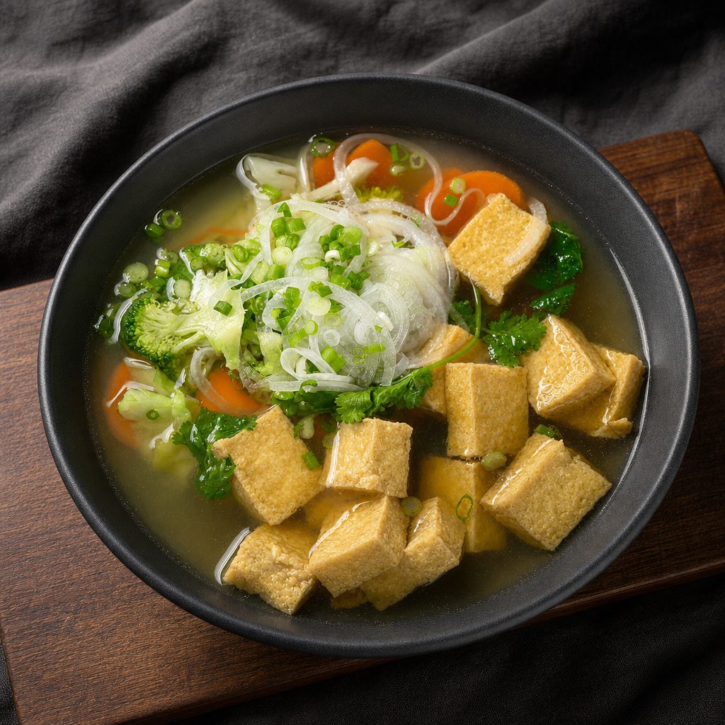 VT5. PHO Vegetable Mix Fried Tofu (Veggies Broth).