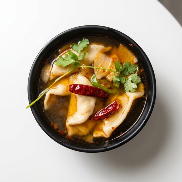 A16. Spicy Dumplings Soup.