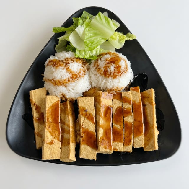 VT4. Fried Tofu Teriyaki.