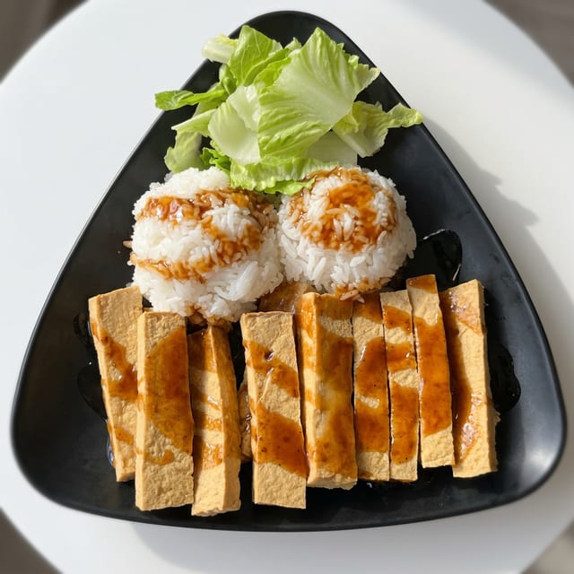 TR5. Fried Tofu Teriyaki.