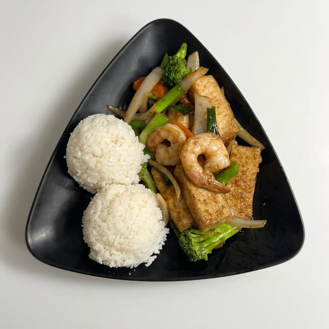 CS5. Stir Fried Vegetable Delight - Steam Rice.