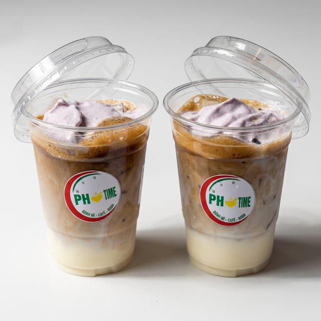 CF1. Caféholic (Ube + Matcha Foam).